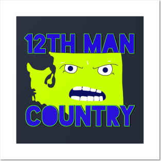 12 Man Country Posters and Art